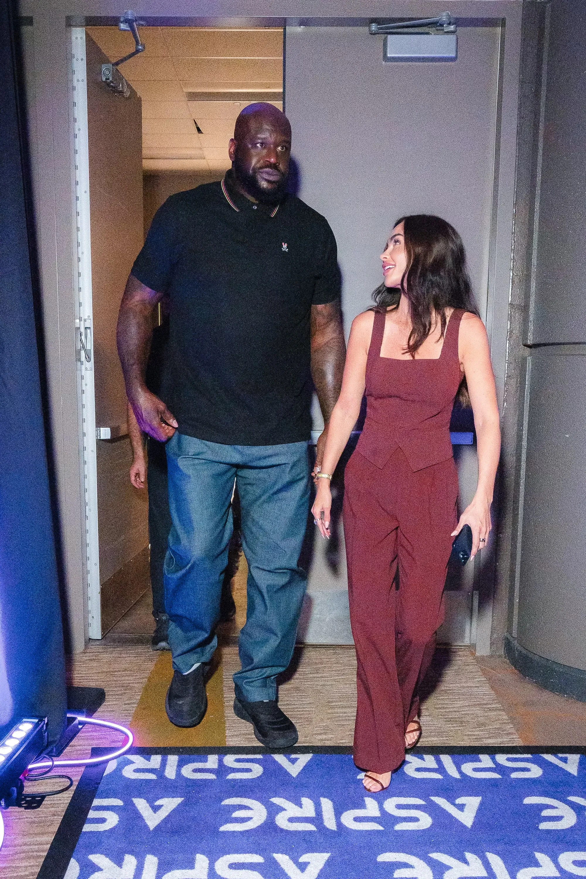 Alex with Shaquille O'Neal